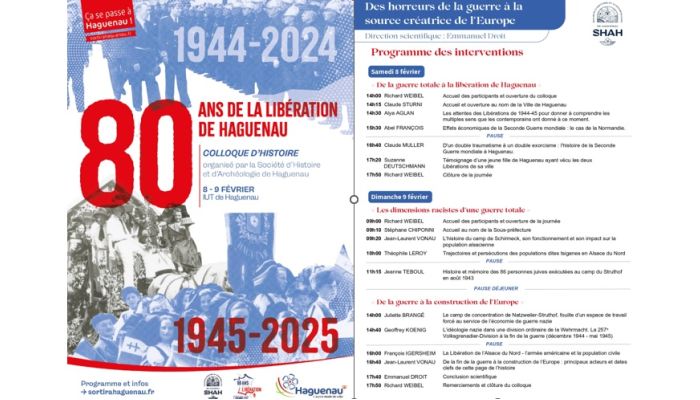 Le grand colloque d’histoire intitulé « Des horreurs de la guerre à la source créatrice de l’Europe ».