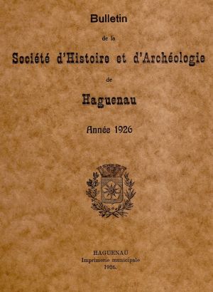 Bulletins de Haguenau 2ème série Année 1926
